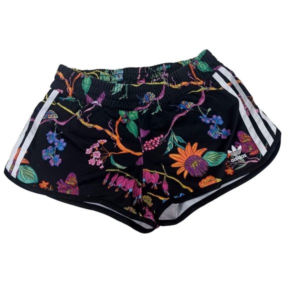 ADIDAS  Waist 26" CROSSFIT POISONOUS GARDEN TROPICAL FLORAL SHORTS  XS - Picture 3 of 5